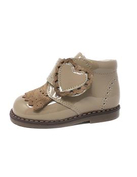 BOTIN CHAROL TAUPE DE VELCRO