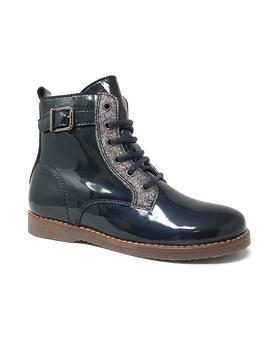 BOTIN CHAROL AZUL CON DETALLES GLITTER