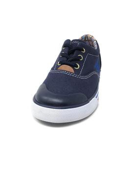 ZAPATILLA LONA AZUL CORDON