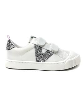 DEPORTIVO VICTORIA BLANCO GLITTER PLATA